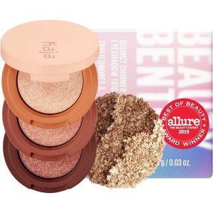 NEW Kaja Beauty Bento Bouncy Shimmer Eyeshadow Trio‎ Bronze Tones Neutral Travel